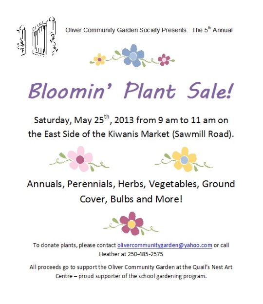 Bloomin' Plant Sale Poster 2013